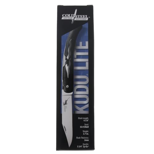 Cold Steel Kudu Lite Folding Knife 4.25-inch Razor-Sharp Blade, Lightweight EDC