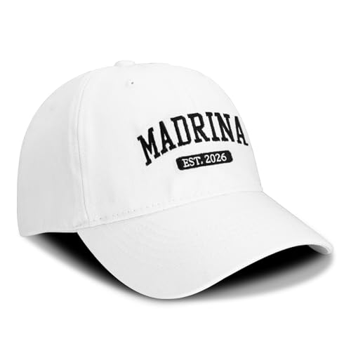 Godparents Proposal Gift Hat - White 2026 One Size Godmother & Godfather Cap