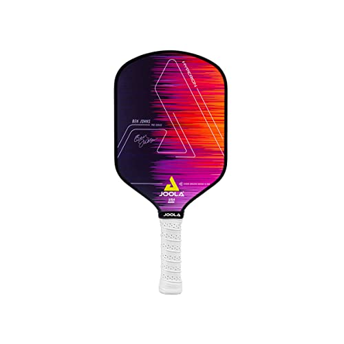 JOOLA Ben Johns Hyperion Pickleball Paddle - Select Raw Carbon Surface or Carbon Abrasion Surface for Increased Power and Spin - Elongated Grip Handle - Carbon Fiber Pickleball Paddle - USAP Approved