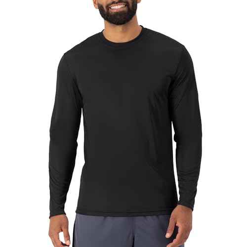 Hanes Sport Men's Long-Sleeve T-Shirt Pack, Cool DRI Moisture-Wicking Performance T-Shirts, Performance Tee, 2-Pack
