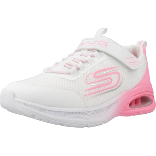 Girls' Skechers Microspec Max Advance Tennis Shoes - White Pink 11 Little Kid