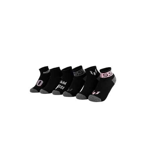 Messi boys Lifestyle Ankle Socks, 6-pack, Soft & Stretchy, Comfortable
