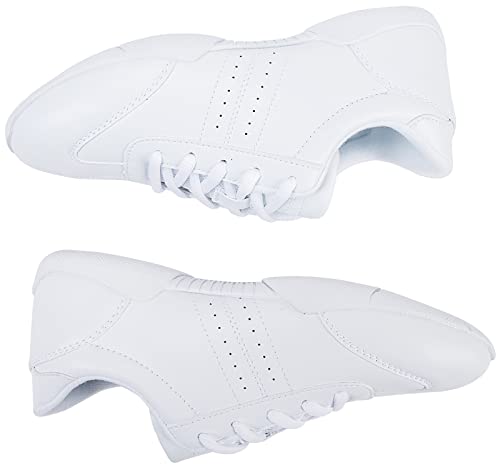 Girls White Cheerleading Dance Shoes - 4 Big Kid / White 2116-Girls - BAXINIER