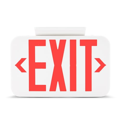 Emergency Exit Sign Double Face LED UL Certified Fire Retardant 1-Pack