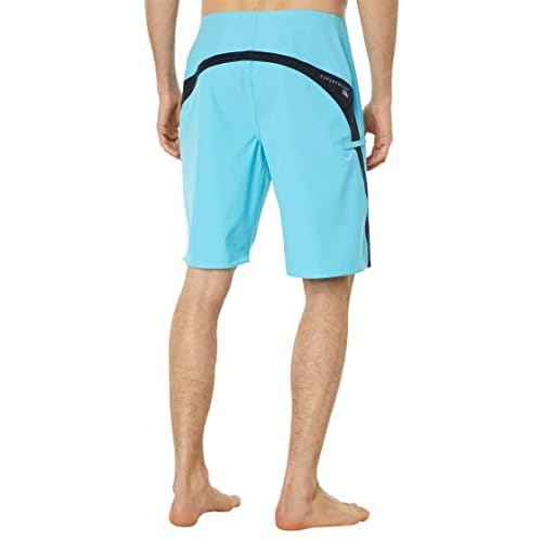 O'NEILL Men's 21 Inch S-Seam Boardshorts - Water Resistant Swim Trunks for Men with Quick Dry Stretch Fabric and Pockets,Aquarius 2,30