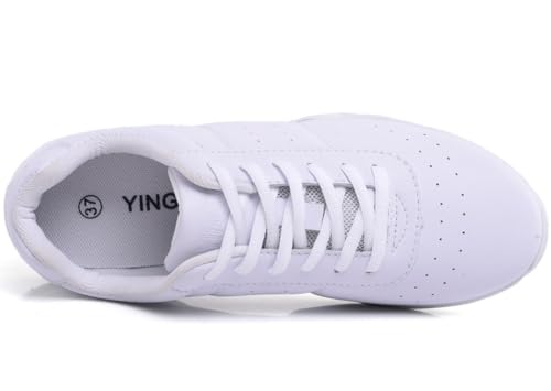 White Cheerleading Shoes for Adults & Youth - Training & Sport Sneakers - 10 / White (Women)