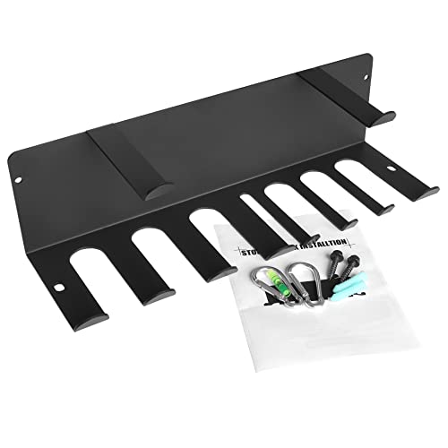 Wall Mount Resistance Bands Rack for Home Gym Storage - Black 16.5"