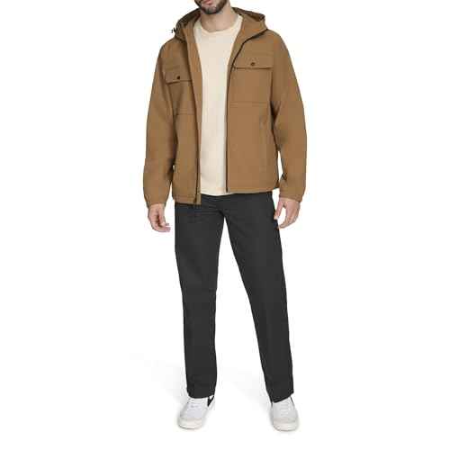 Levi's Men's Hooded Waterproof Arctic Cloth Rain Jacket
