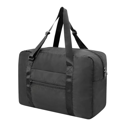 Foldable Travel Duffel Bag 23L Black - Lightweight & Waterproof