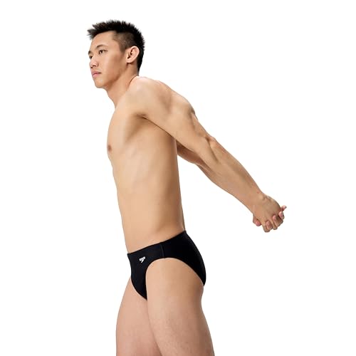 Speedo Men’s Endurasoft Solid Brief Swimsuit – 36 / Team Black