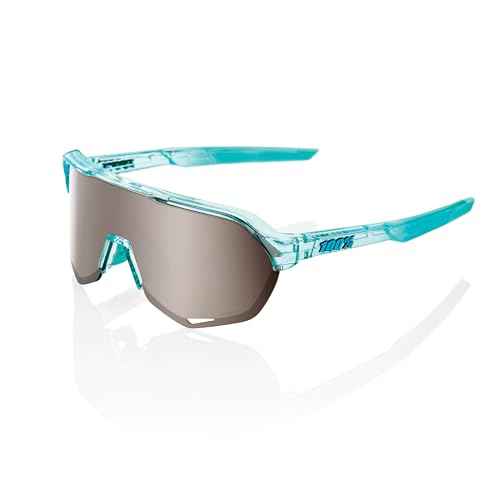 100% S2 Sport Performance Cycling Sunglasses (Polished Translucent Mint - HiPER Silver Mirror Lens)