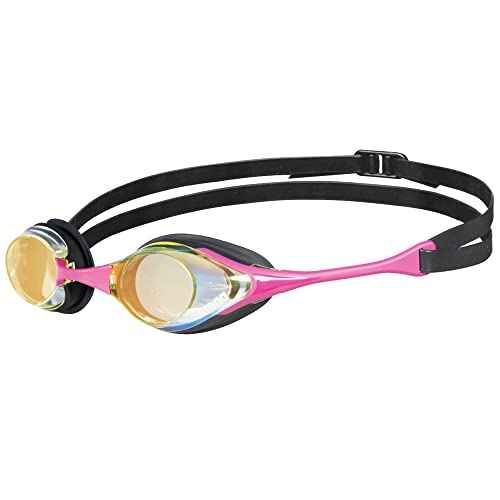 ARENA Unisex Adult Cobra Swipe Anti-Fog Racing Swim Goggles Polycarbonate Mirror/Non-Mirror Lens Hydrodynamic Design