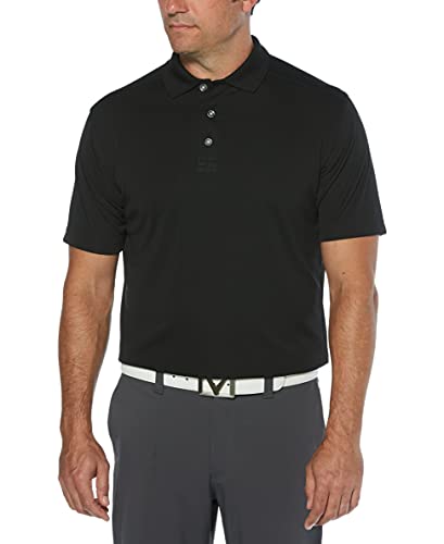 Callaway Men's Short Sleeve Performance Golf Polo Shirt with Sun Protection - Black, XX-Large Big Tall