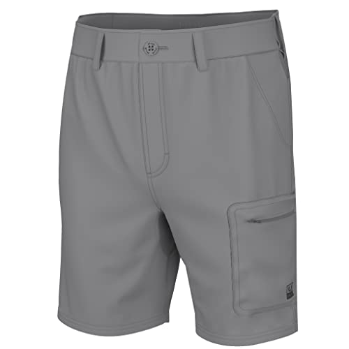 HUK Standard Next Level 7", Quick-Drying Fishing Shorts for Men, Overcast Grey, 3X-Large