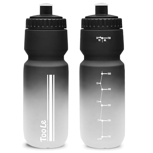 TooLe 24oz Bike Water Bottle Set - Black+Black Variation