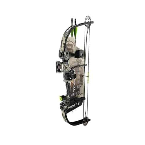 Barnett Tomcat Youth Compound Bow, Right-Handed Bow for Young Archers 8+, 17-22lb Draw Weight, 18-22in Draw Length, with 3 Pin Fiber Optic Sight, 2 Arrows, Attached Quiver