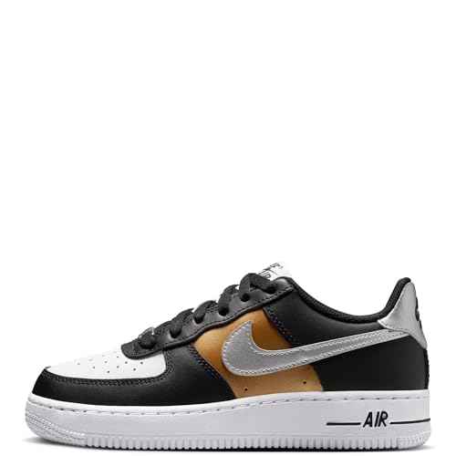 AIR FORCE 1 (GS) "BLACK/METALLIC SILVER"