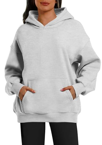 Kims Cosiart Oversized Hoodie Sweatshirt for Women Small Grey
