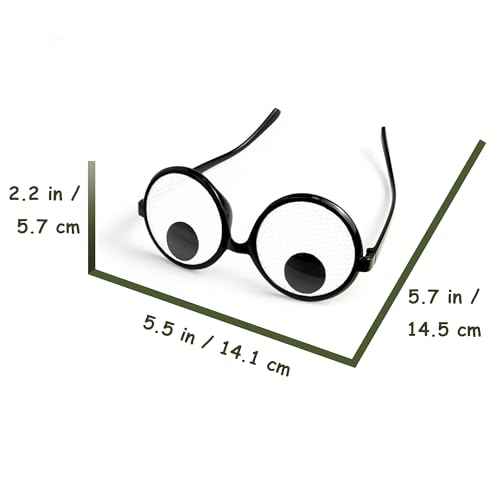 Googly Eyes Glasses, Funny Glasses Pranks Toy, Novelty Shaking Giant Eye Glasses, Funny Costume Accessories for Dress Up Party, Halloween or Birthday Party Favors, Party Supplies £¨12 PCS£©
