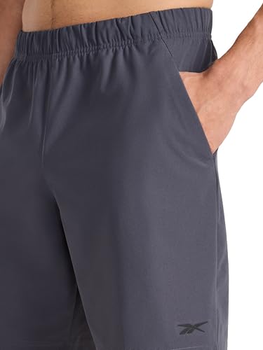Reebok Men's Jumpstart 8” Shorts - Small, Ebony, Lightweight Poly Fabric