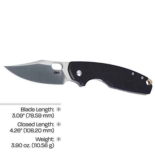 CRKT Pilar Iv: Everyday Carry Plain Edge, Frame Lock, G10 | Stainless Steel, 5321
