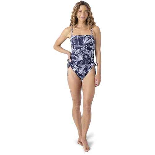 Nautica Women's Swimsuit? Bandeau, Slimming Tummy Control, Strap, Quick-Dry, Removable Pads, UPF 50+