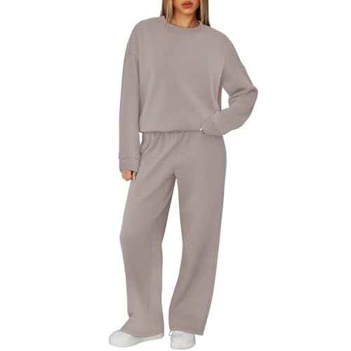 XIEERDUO Sweatsuits Women 2 Piece Outfit Matching Lounge Sets Fall Outfits 2025 Fashion Clothing Crewneck Track Suits