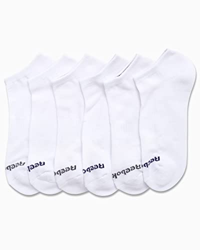Reebok Mens Low Cut Athletic Socks 6 Pack - Moisture Wicking Cushioned Performance