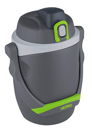 64 oz Hydration Bottle with Flip Up Spout Foam Insulation Locking Lid Handle Charcoal
