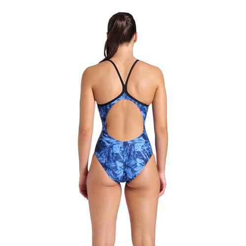 Arena Women's Performance Crackle Team Print Lightdrop Back Ladies Bathing Swimsuit