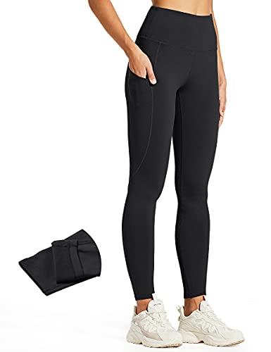 Water-Resistant Fleece-Lined Leggings for Women - Plus Size, Black, Medium