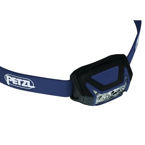 PETZL ACTIK Headlamp - Powerful 450 Lumen Light with Red Lighting, for Hiking, Climbing, Running, and Camping - Black