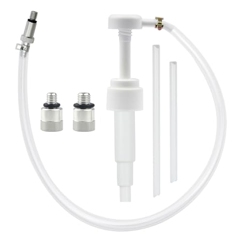 Gear Oil Pump for Standard 1 Quart Bottles with 3/8 Swivel, 8mm & 10mm Adapters - Marine Outboard Maintenance