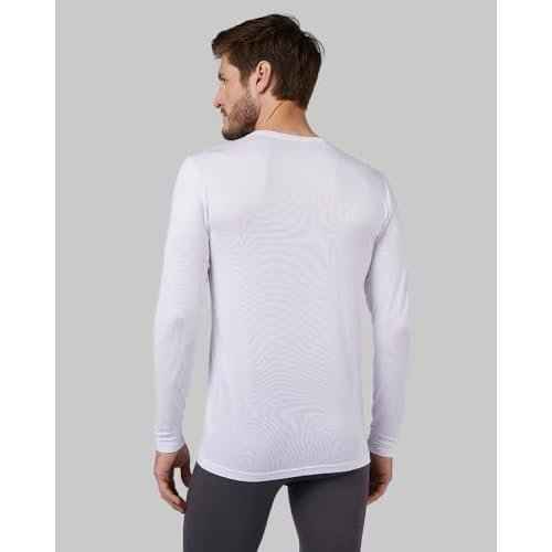 32 Degrees Heat Men's Lightweight Crew Baselayer Top | Form Fitting | Long Sleeve| 4-Way Stretch | Thermal