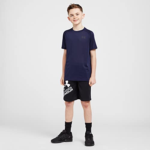Under Armour Boys' Prototype 2.0 Logo Shorts - Small Black and White