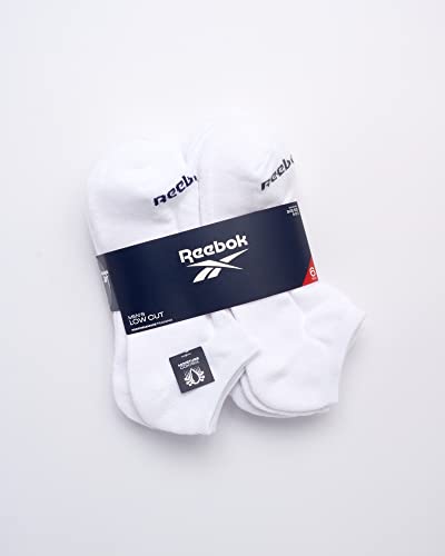 Reebok Mens Low Cut Athletic Socks 6 Pack - Moisture Wicking Cushioned Performance