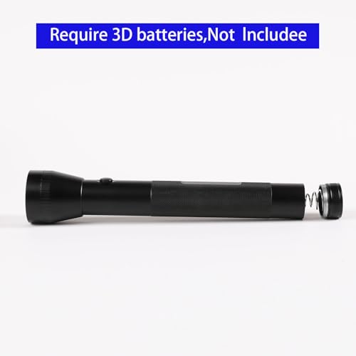 Heavy Duty 3-Cell D LED Flashlight Set - Rugged Aluminum Torch for Outdoor & Emergency (3 Pack)