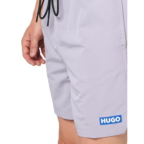 HUGO Men's Relaxed Fit Small Logo Smooth Shorts