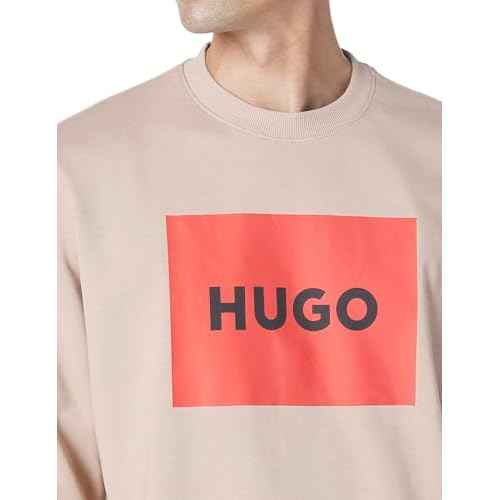 HUGO Men's Big Square Logo Long Sleeve Sweatshirt
