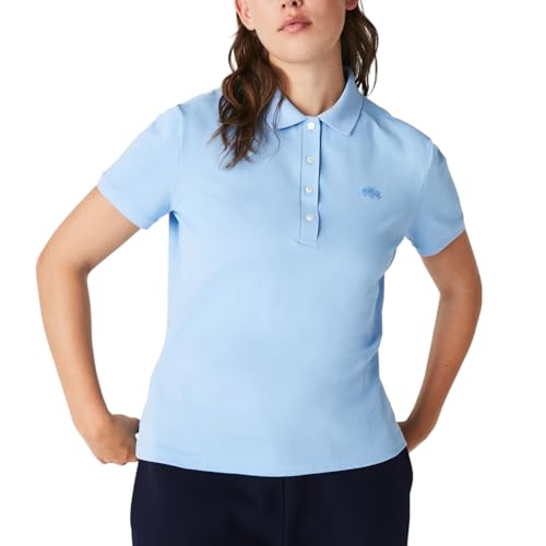 Lacoste Women's Short Sleeve Slim Fit Stretch Pique Polo Shirt