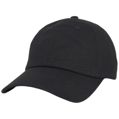 E BY ELIDAN Classic Dad Hat Black One Size Cotton Baseball Cap - Adjustable, Breathable, Packable