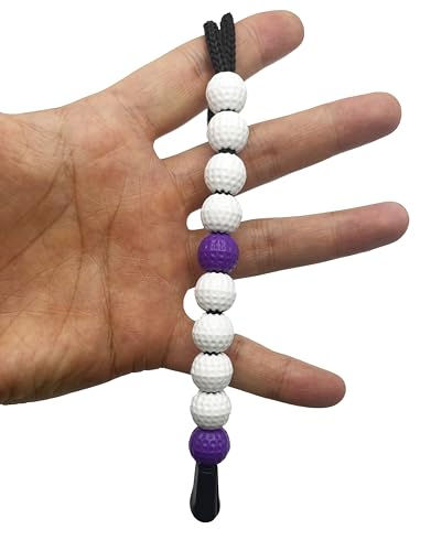 Golf Stroke Counter Beads Set with Clip - 4 Pack Golf Score Keepers