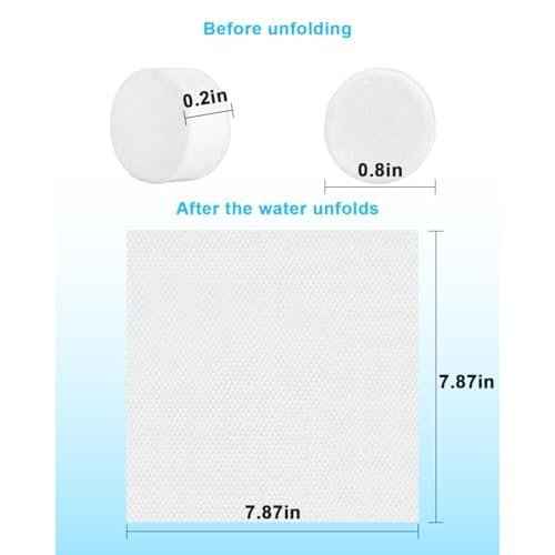 100 PCS Compressed Towels Disposable Washcloths Compressed Towel tablets Portable Compressed paper Towels Thicken the Towel Suitable for Outdoor Camping at home