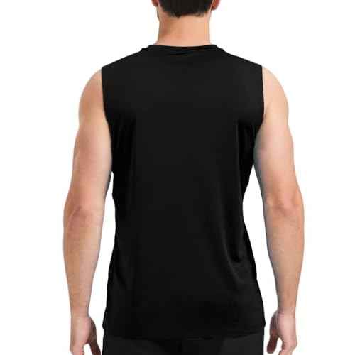 Men's Sleeveless UPF 50+ Swim Shirts Quick Dry Workout Tank Top UV Protection Running Gym Muscle T Shirts