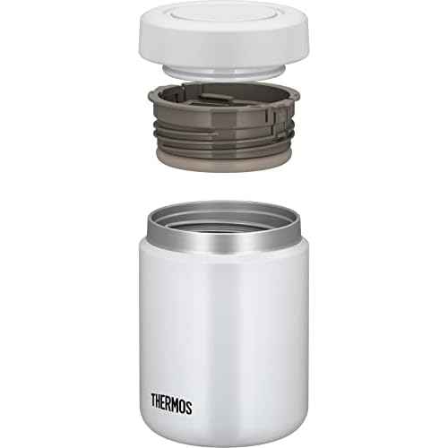 Thermos JBR-501 WHGY Vacuum Insulated Soup Jar, 16.9 fl oz (500 ml), White Gray, Standard Model, Hot & Cold Clean, Easy to Clean, Round Mouth Design