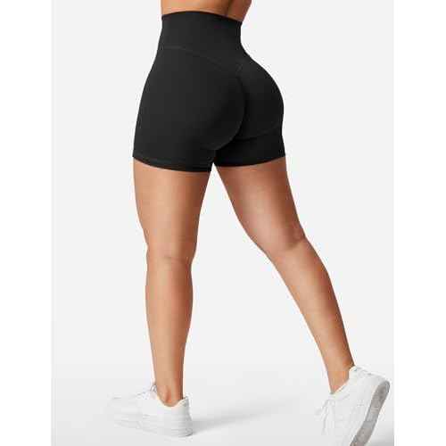 YEOREO Women's Biker Shorts 3.6" /4.5" / 6" Workout Gym Shorts Craze High Waist Tummy Control Hidden Scrunch Running Yoga