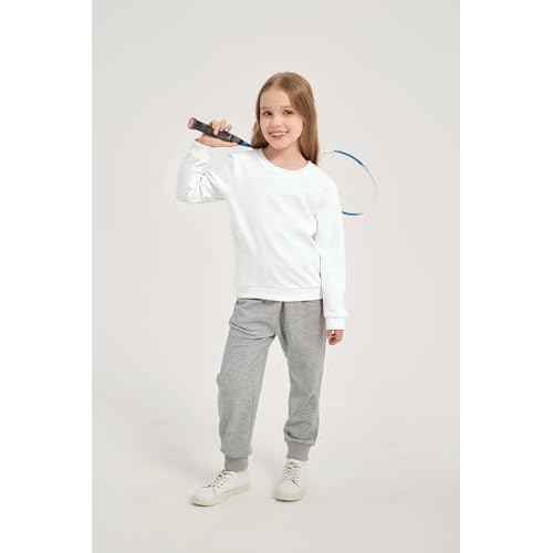 Unisex Kids Crewneck Sweatshirt Toddler Long Sleeve Tops Fall Comfy and Soft Pullovers for Boys and Girls 2-14 Years