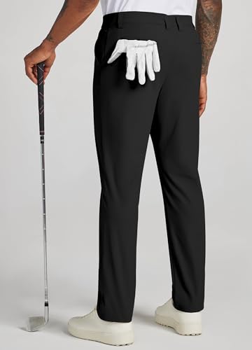 Willit Men's Golf Pants Stretch Comfy Work Dress Pants 40W x 28L Black