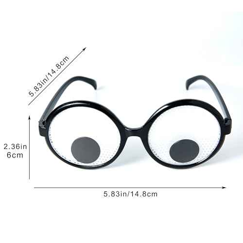 Googly Eyes Glasses Funny Shaking Costume Eye Glasses Novelty Shades Giant Googly Glasses for Adults Kids