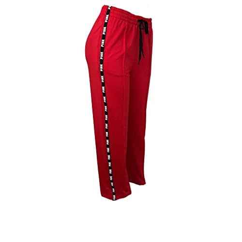 Victoria's Secret Pink High Waist Wide Leg Track Pant Color Red Size Large New